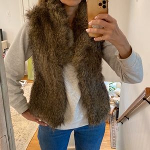 Faux fur vest